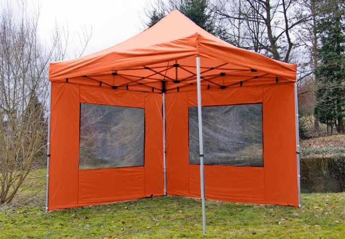 party stan 3x3 m s nuzkovou konstrukci orange