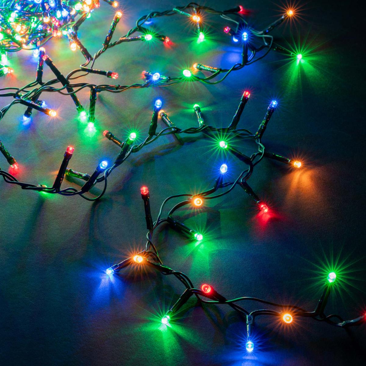 Vánoční řetěz 2000 ks LED Multicolor, venkovní / vnitřní - 50 m
