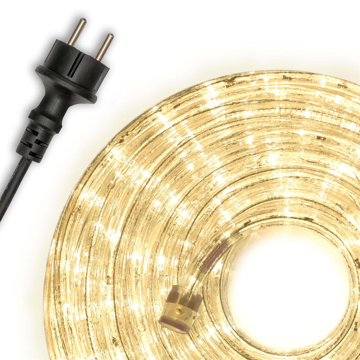 10m LED světelná hadice / kabel - teplá bílá