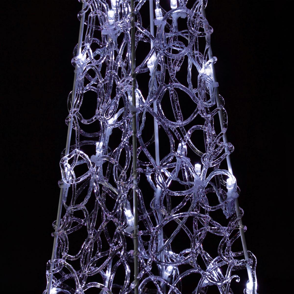 Svítící pyramida 30 LED studená bílá s časovačem