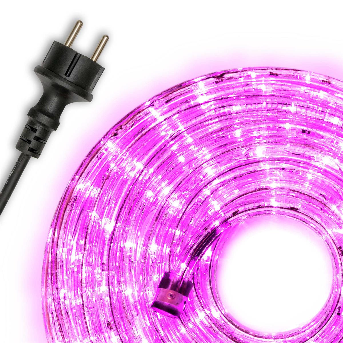 10m LED světelná hadice / kabel - pink