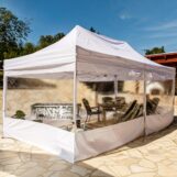 Nůžkový párty stan INSTENT PRO, 3x6 m, bílý s přepravní taškou