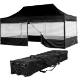 Nůžkový párty stan INSTENT PRO, 3x6 m, černý s přepravní taškou